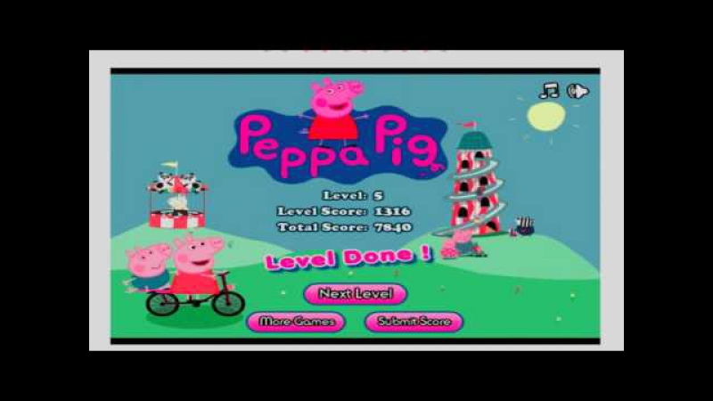 Мультик игра свинка пеппа и джордж катаются на велосипеде peppa pig