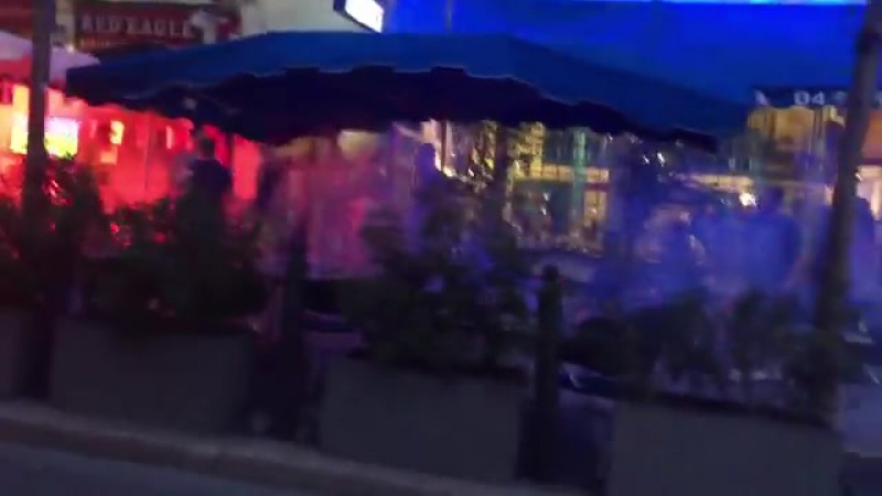 Fireworks porn video – Euro 2016 fireworks lit and chairs thrown in marseille