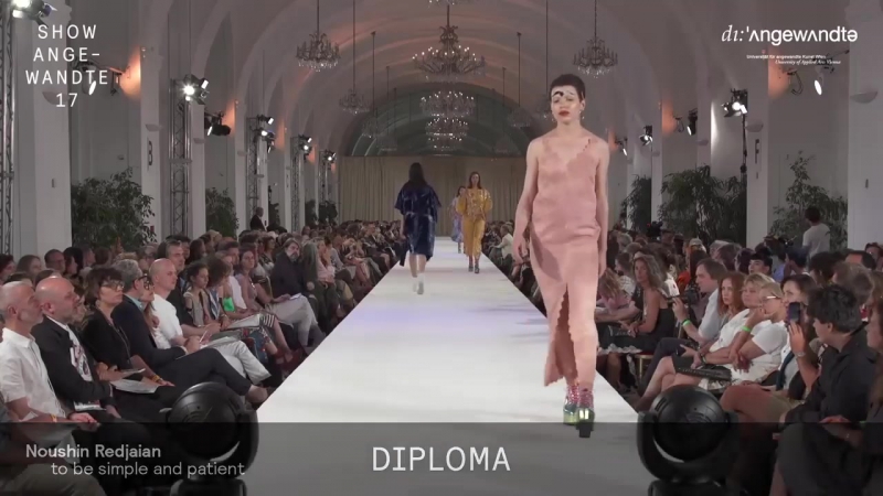 Anja plaschg as a model on angewandte show 2017