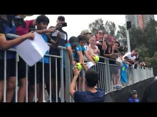 Novak djokovic after his practice in sydney