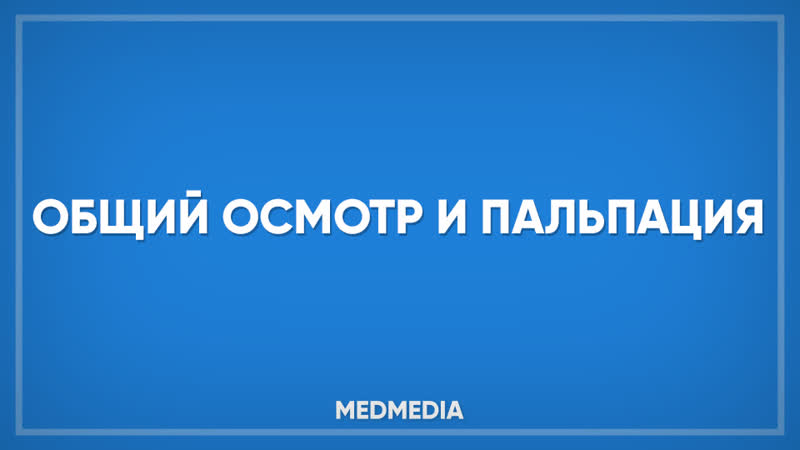 Общий осмотр и пальпация