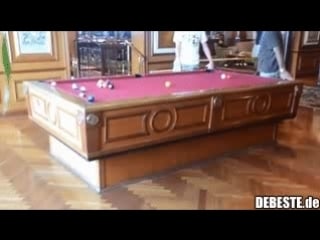 A gyroscopic pool table on a cruise ship