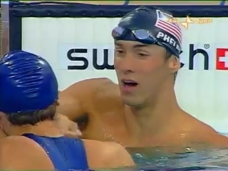 Michael phelps swimming mens 100m butterfly athens olympics