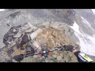 Insane downhill mountain bike pov going vertical