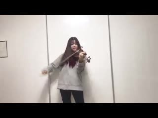 Look at her enjoying winners millions as she plays the violin and is such a big inner circle mood btw