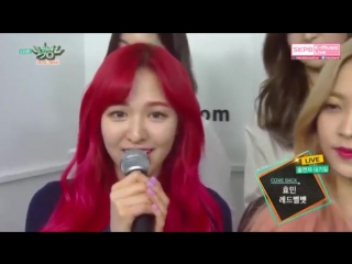 160318 red velvet hyomin comeback interview @ music bank