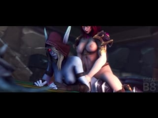 Sylvana x alexstrasza futanari [wow]