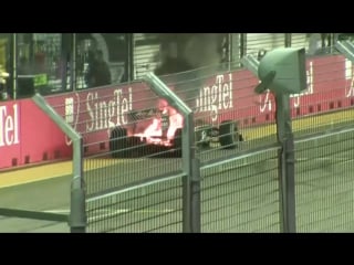 Kovalainen car on fire