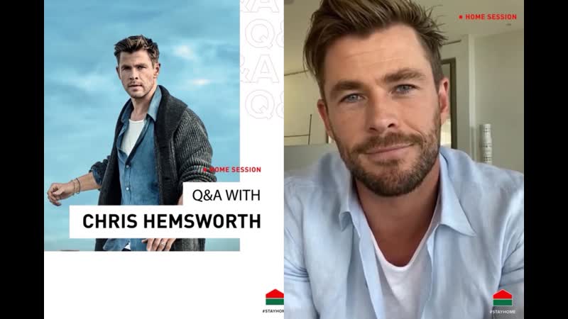 Крис хемсворт tag heuer q&amp;a home session #stayhome