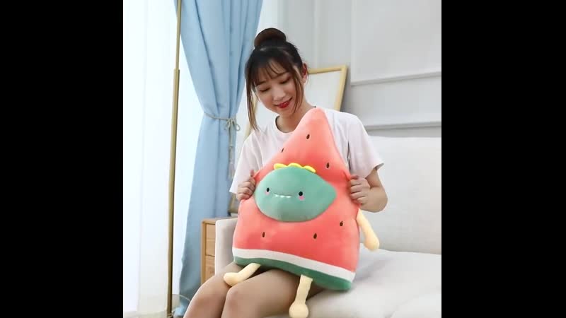 Сексуальная милая 3d плюшевая игрушка арбуза, мягкая кукла для малышей, мультяшный фруктовый пингвин, медведь, кролик, подушка,