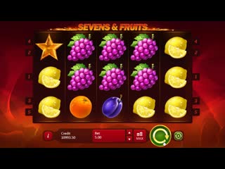 Игровой автомат sevens and fruits (playson)