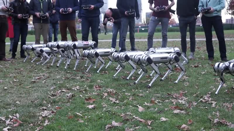 Роботы молодые mit играют в футбол и синхронно делают сальто