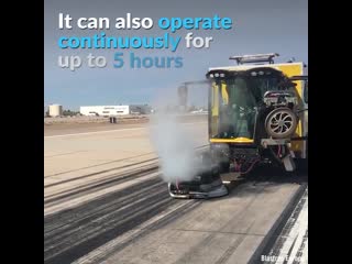 This machine removes runway rubber and airfield paint and markings so well, you would think they were never even there!