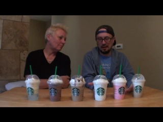 Brad tries starbucks frappuccino fan flavors!