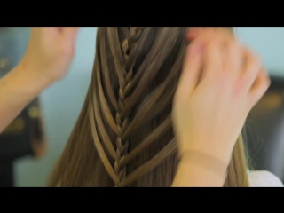 Waterfall twists into mermaid braid cute girls hairstyles