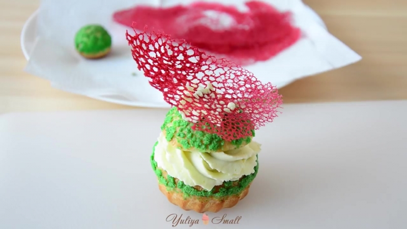 Пирожные шу + декор кружевной чипс | больше рецептов в группе десертомания