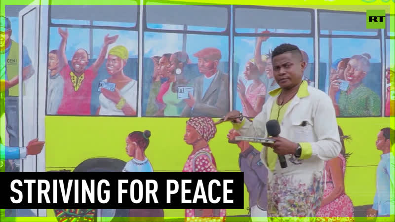 Peace porn video – Drc street artists spread message of peace via murals