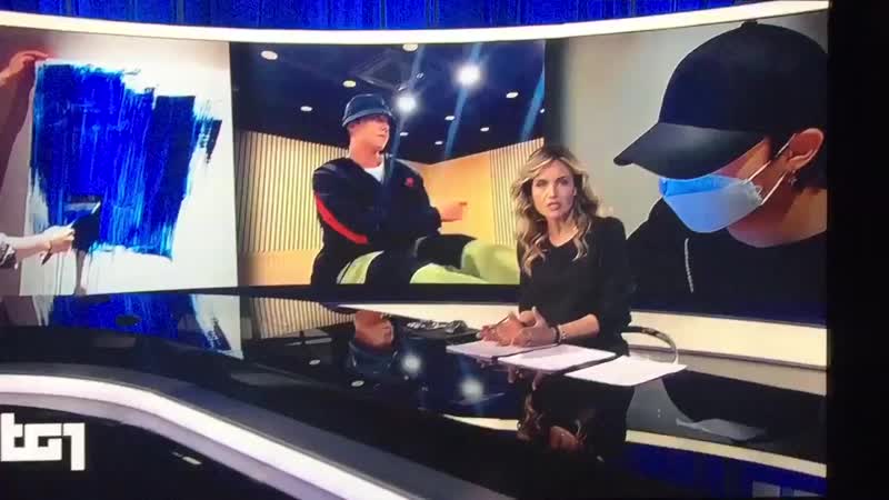 🤯 bts on italian national news!! they talked about jungkook's record with his last post, their vlogs and break the silence! 💜💜💜