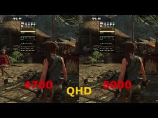 Intel® core™ i9 9900k 5000 vs 4700 tomb raider 4700 vs 5000