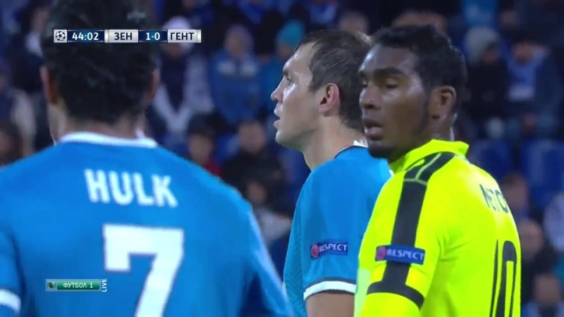 (hd) зенит 2 1 гент / 29 09 2015 / fc zenit vs kaa gent