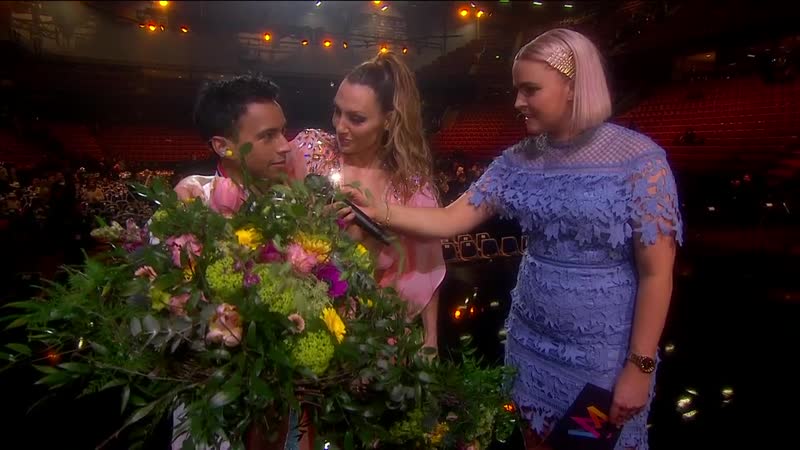 Första vinnarintervjun med jon henrik fjällgren och lina hedlund (melodifestivalen )