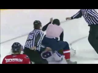 Alex semin vs marc staal epic cat fight (2009)