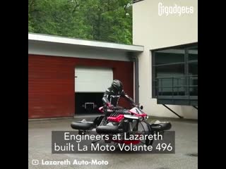 This motorcycle can transform into a hoverbike
