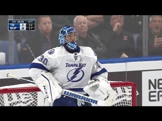 Ben bishop dives back to net to rob okposo 17 11 2016