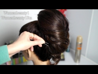 Hairstyle for long hair elegant braided updo fishtail braid