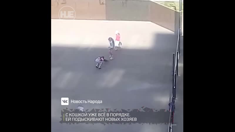 В великом новгороде девочки играли в футбол котёнком