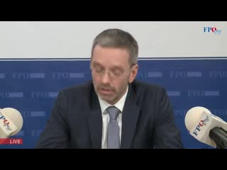 Komplettaufzeichnung pressekonferenz mit herbert kickl zu den neuen enthüllungen über övp netzwerke