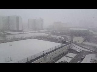 Unexpected snow! may 2,2016 campus of sibfu