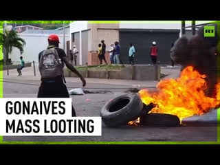 Tear gas deployed amid widespread looting in haiti