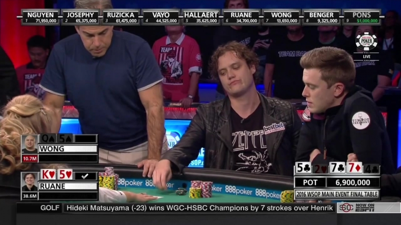 Wsop 2016 final table day 1 episode 16 part 1 (main event)