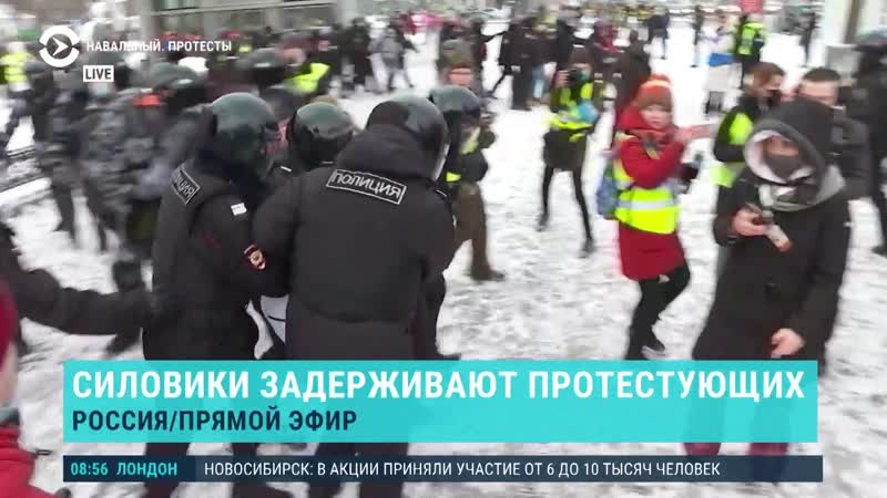 Задержания на акциях протеста в москве и петербурге