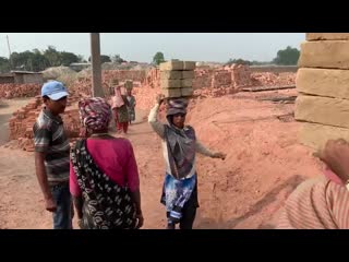 Inside a brickyard in assam, india