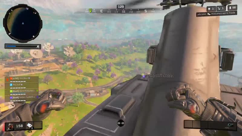 Landed on top of deploy ship black ops 4