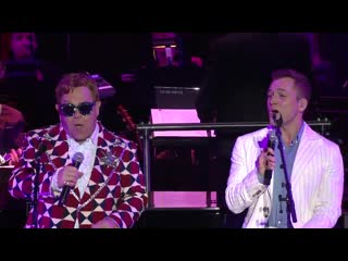 @eltonofficial and @taronegerton performed im gonna love me again from rocketman after a