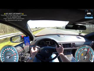 Jaguar xfr s 550hp 310km h top speed on autobahn by autotopnl