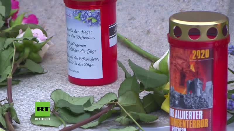 Afd gedenken zum 75 jahrestag der bombenangriffe auf dresden trifft auf gegenprotest