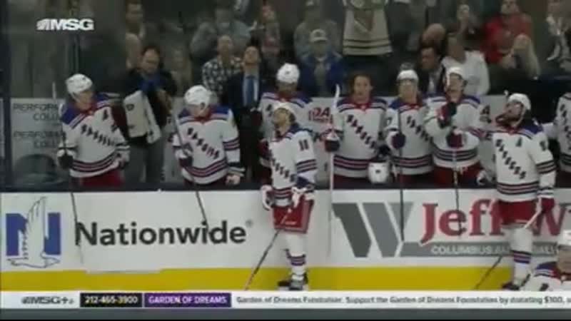 All smiles from artemiy panarin after getting a video tribute from blue jackets