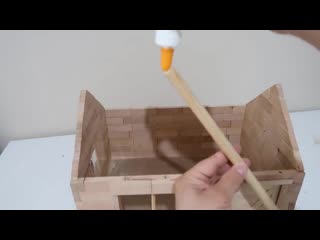Make a beautiful house from jenga blocks ahşap bloklardan harika bir ev yapımı