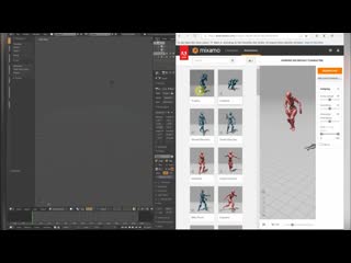 Combining mixamo animations in blender