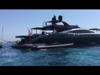 Mega yacht black legend by mangusta visit ibiza formentera