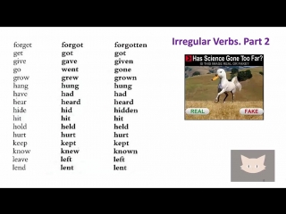 Irregular verbs part 2