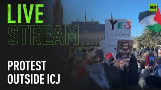 Live outside icj in the hague as decision on emergency measures in israel gaza case announced
