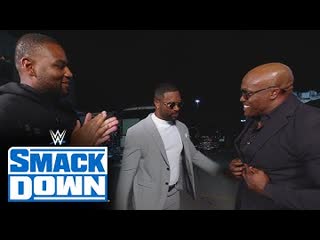 (bobby lashley, montez ford and angelo dawkins) the pride's wwe debut smackdown (14 07 2023)