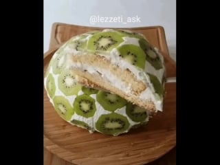 Нежный, сочный тортик с бананами и киви 🥝🍌