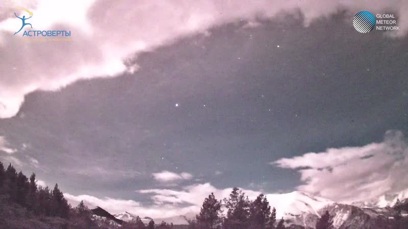 Живое видео (без монтажа) геминиды 2019