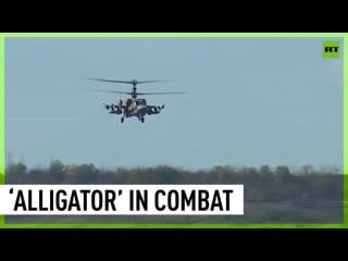 Ka 52 chopper destroys military targets